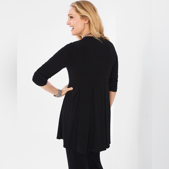 NWT Chico’s Travelers Size 3 Classic Pleat-Detail Cardigan in Royal Blue - Picture 5 of 7